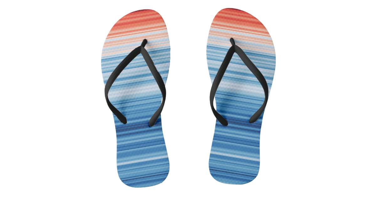 Warming Stripes Flip-Flops Flip Flops | Zazzle