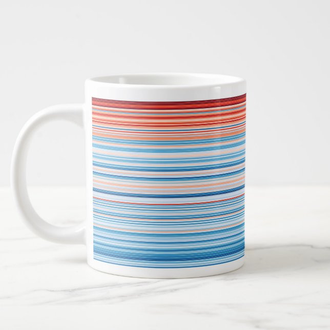 Warming Stripes Germany 1881-2020 Giant Coffee Mug (Left)