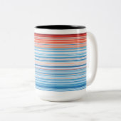 Warming Stripes Germany 1881-2020 Two-Tone Coffee Mug (Front Right)