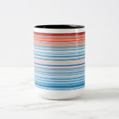 Warming Stripes Germany 1881-2020 Two-Tone Coffee Mug (Center)