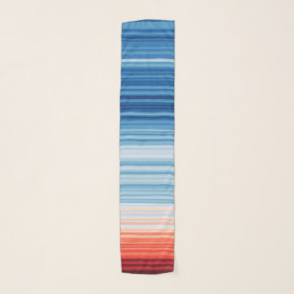 Warming Stripes Scarf | Global Temps 1850-2025