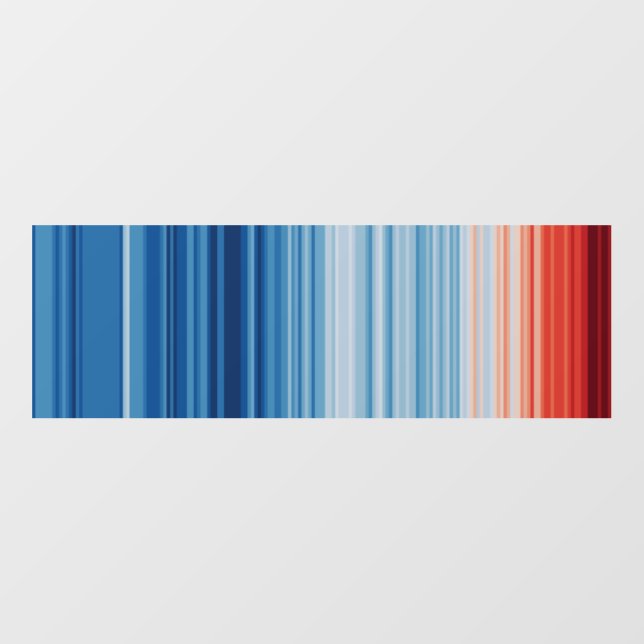 Warming Stripes Wall Decal (18x6in/~15x45cm) (Front)