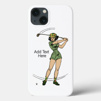 Warming Up for Golf Lady Golfer   iPhone 13 Case