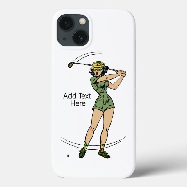 Warming Up for Golf Lady Golfer   Case-Mate iPhone Case (Back)