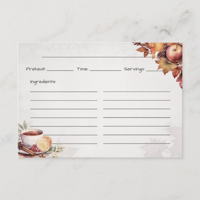 Warming WassailBasic Recipe Card (Front)