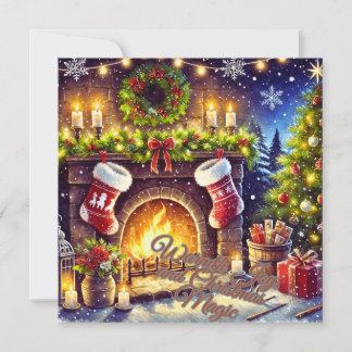 Warmth, Joy, and Christmas Magic Holiday Greeting  Card