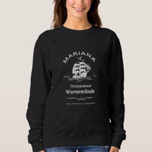 Warnemünde Ostseebad-Mariana- Schiff & Möwe- Warne Sweatshirt