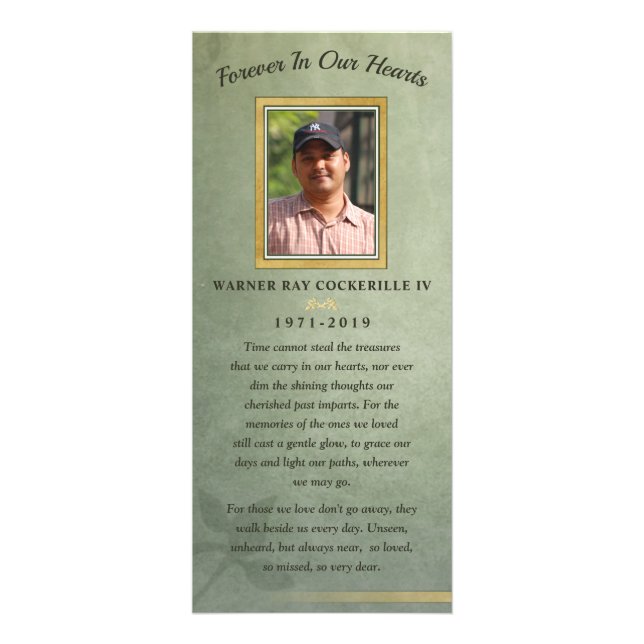 Warner Cockerille - Forever In Our Hearts Rack Card (Front)