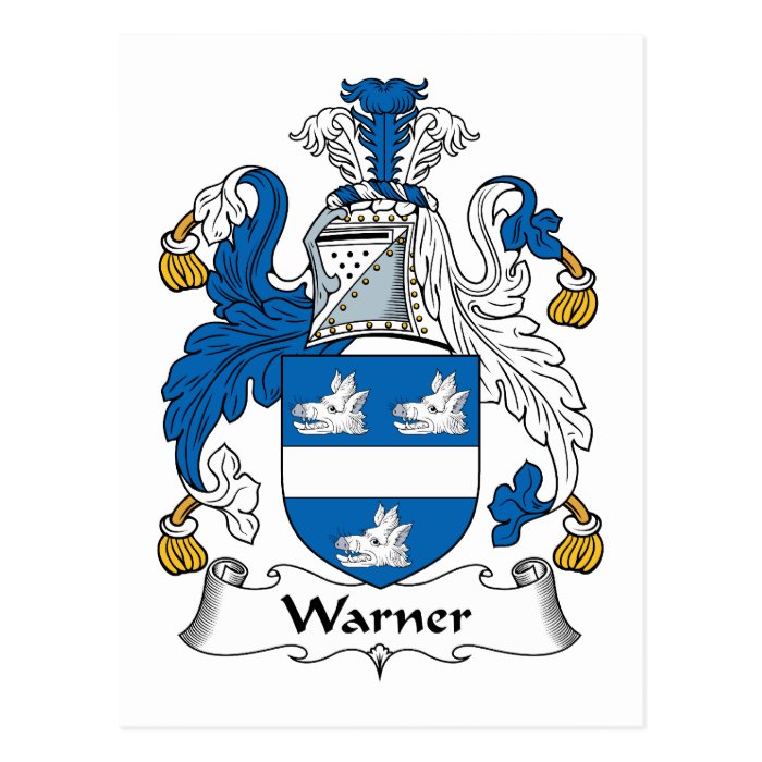 Warner Family Crest Post Card