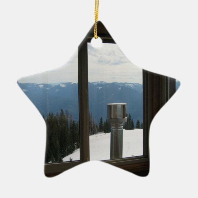 Warner Mountain Fire Lookout Ceramic Ornament (Front)