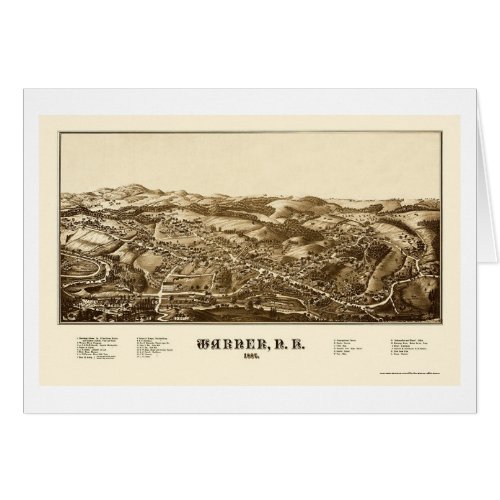 Warner NH Panoramic Map _ 1887