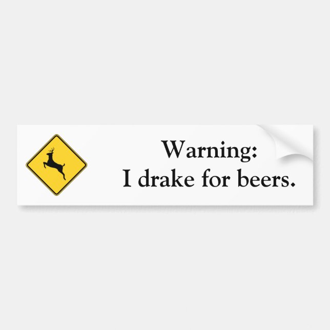 warning-01 bumper sticker (Front)