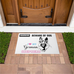 Warning -24" x 36" Door Mat