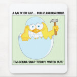 Warning: About To Snap Stressed Out Chick Mouse Pad at Zazzle