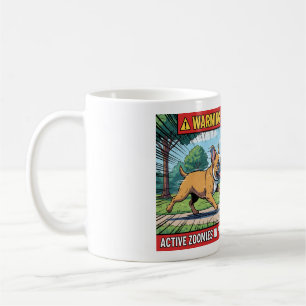 Warning Active Zoomies French Bulldog Funny Dog De Coffee Mug