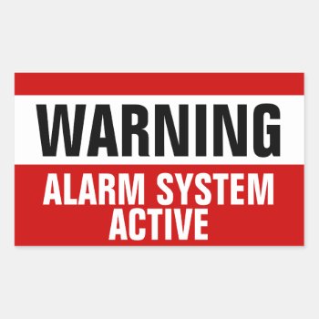 Warning Alarm System Active Stickers by Crosier at Zazzle