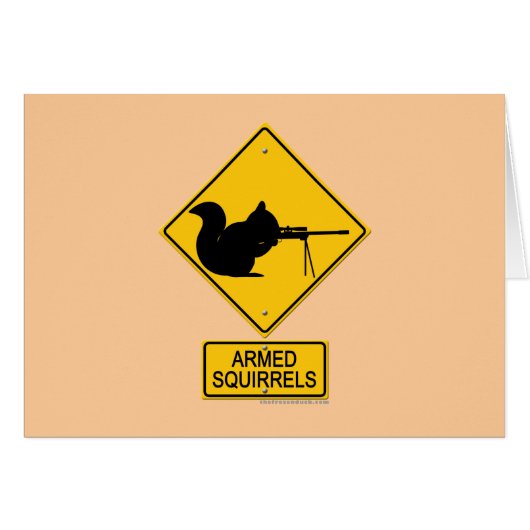 Warning Armed Squirrels Cards (Front Horizontal)