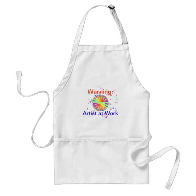 Warning: Artist at Work Adult Apron (Front)