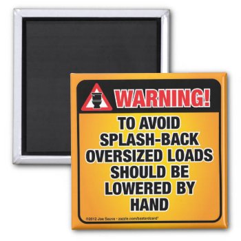 Warning - Avoid Splash-back Bathroom Magnet by BastardCard at Zazzle