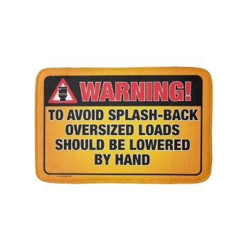Warning - Avoid Splash-back Bathroom Mat by BastardCard at Zazzle