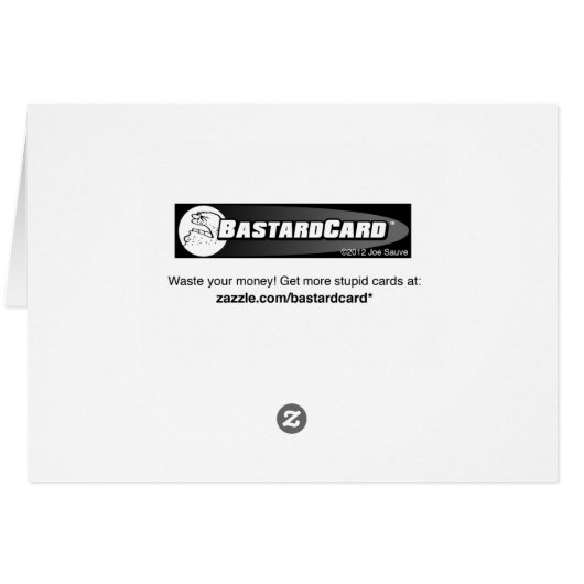 WARNING - Avoid Splash-Back Blank Inside Card (Back Horizontal)