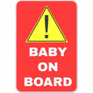 Warning Baby On Board Car Sticker