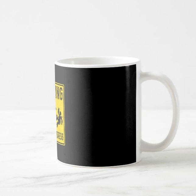 Warning bbq in progress funny grilling barbecue coffee mug (Right)