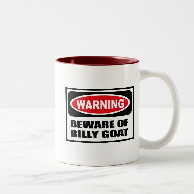 Warning BEWARE OF BILLY GOAT Mug (Right)