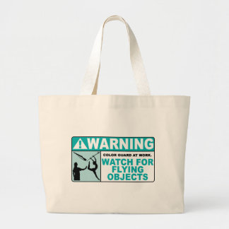 Warning- Beware of Flying Objects! Large Tote Bag
