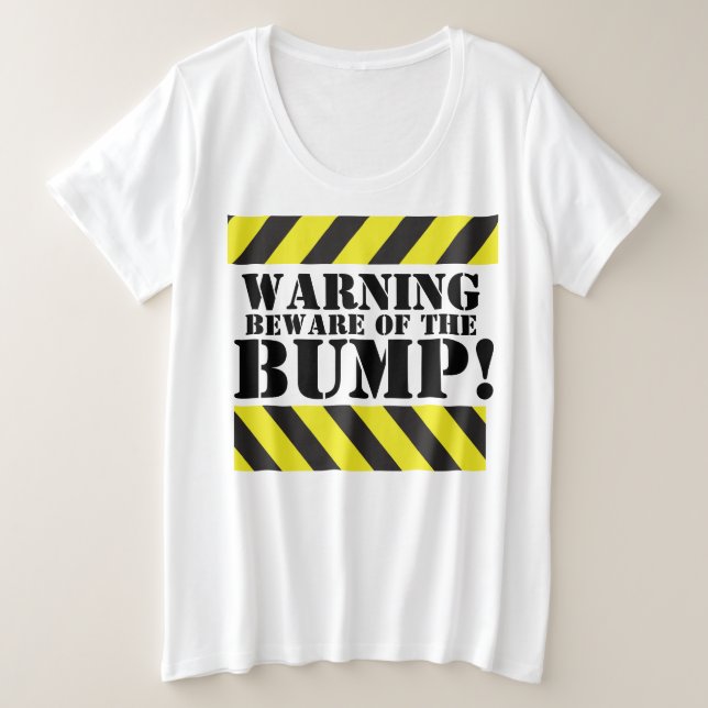 Warning beware of the bump maternity t-shirt (Design Front)