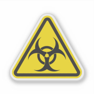 Warning Biohazard Sign Sticker