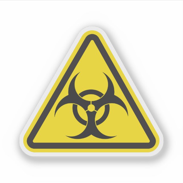 Warning Biohazard Sign Sticker (Front)