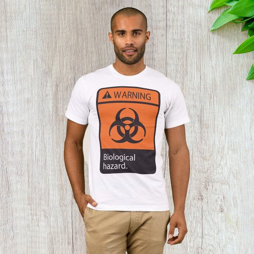 Warning Biological Hazard Mens T_Shirt