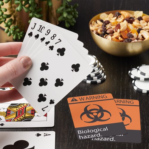 Warning Biological Hazard Playing Cards