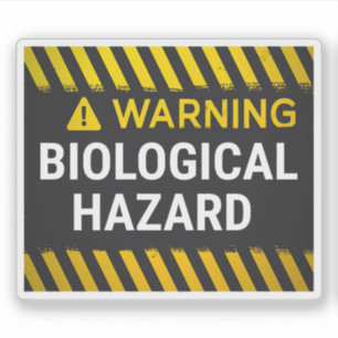 Warning Biological Hazard Sticker