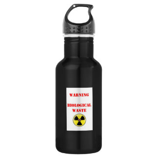 warning biological waste liberty water bottle