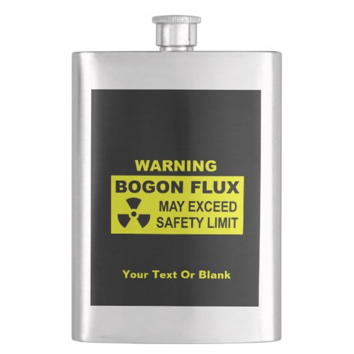 Warning Bogon Flux Hip Flask