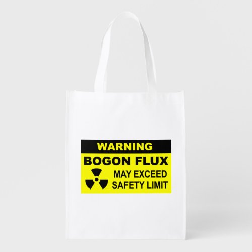 Warning Bogon Flux Reusable Grocery Bag