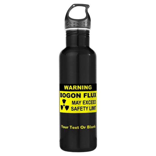 Warning: Bogon Flux Water Bottle (Front)