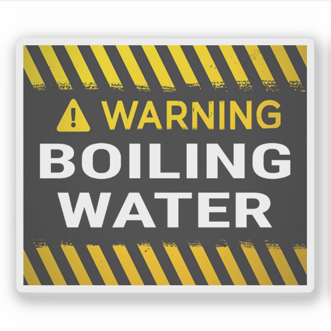 Warning Boiling Water Sticker (Front)