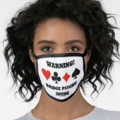 Warning! Bridge Psychic Inside Four Card Suits Face Mask (Worn Her)