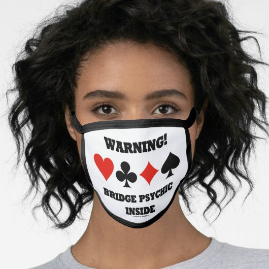 Warning! Bridge Psychic Inside Four Card Suits Face Mask (Worn Her)