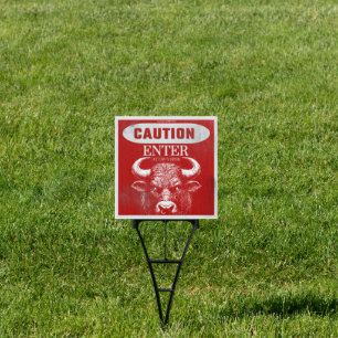 warning bull sign