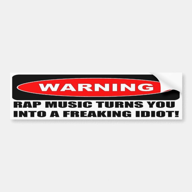 WARNING BUMPER STICKER (Front)