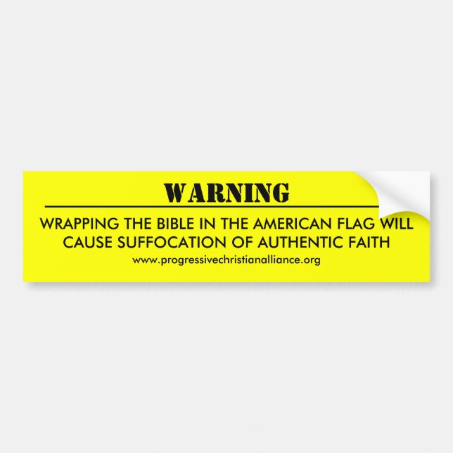 "Warning" Bumper Sticker (Front)