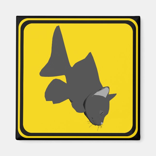 Warning: Catfish Xing! Magnet (Front)