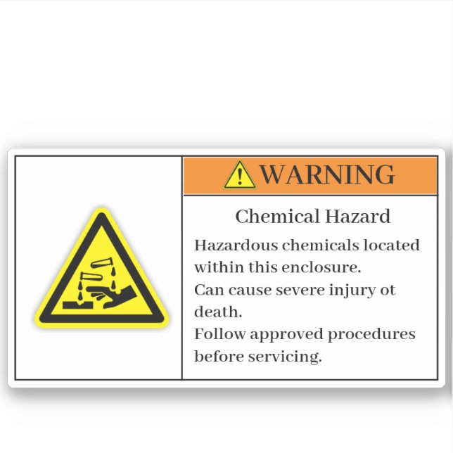 Warning Chemical Hazard Label C2 (Front)