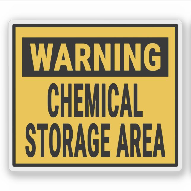 Warning Chemical Storage Area Sticker (Front)