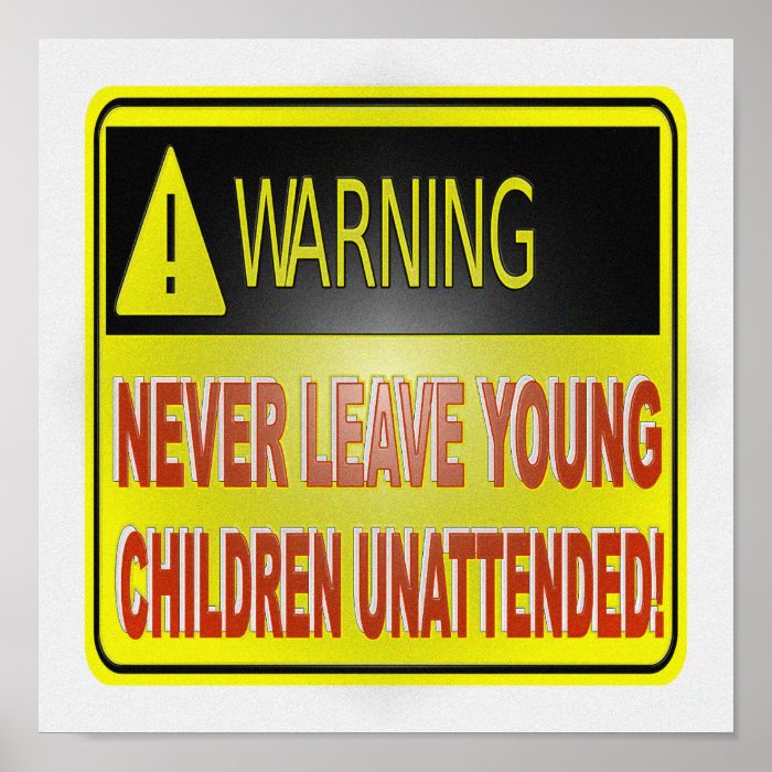 WARNING CHILD SAFETY POSTER