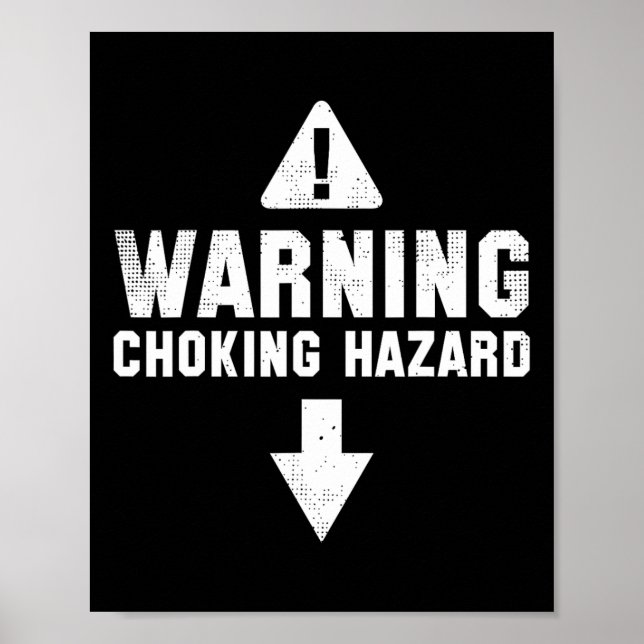 Warning Choking Hazard Costume Funny Easy Hallowee Poster (Front)